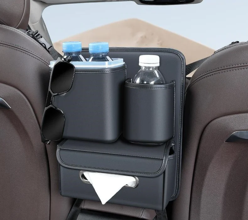 Car multifunctional armrest box leather storage bag