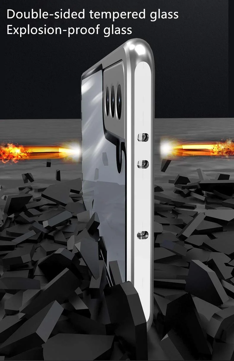 Magnetic Tempered Glass Double Sided Phone Case for Samsung S23 Ultra