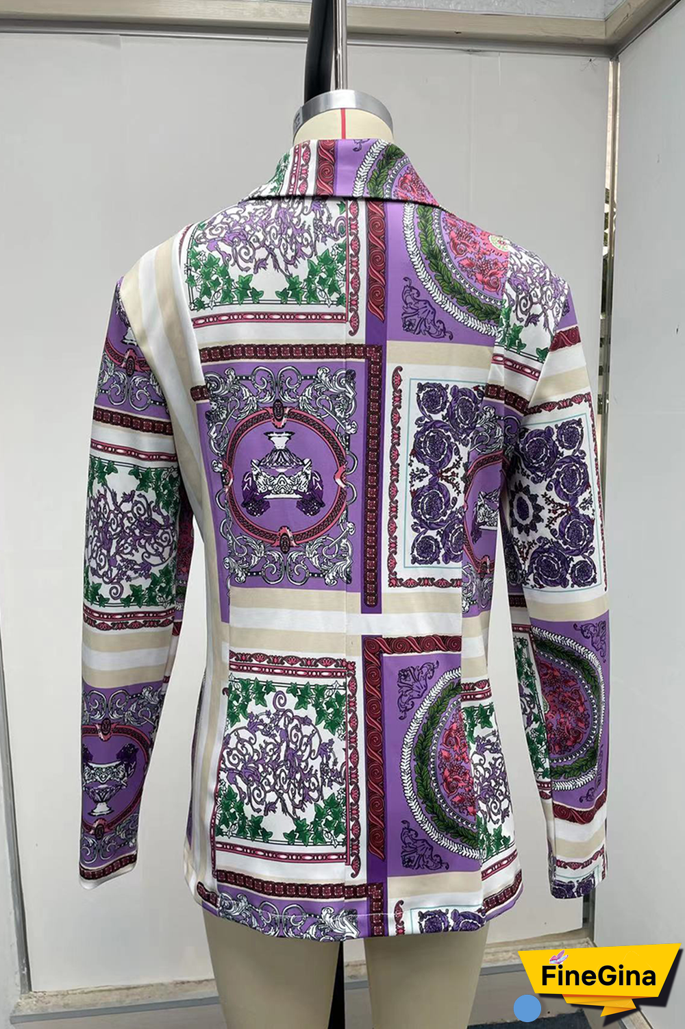 Black Yellow Sexy Casual Street Print Patchwork Buttons Turn-back Collar Outerwear