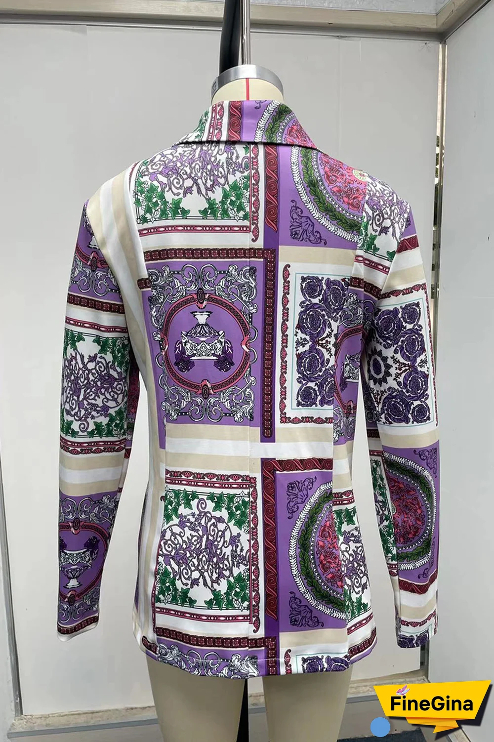 Black Yellow Sexy Casual Street Print Patchwork Buttons Turn-back Collar Outerwear