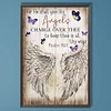 (40*60cm)Angel Wings Butterfly Saying - Full Round Drill Diamond Painting