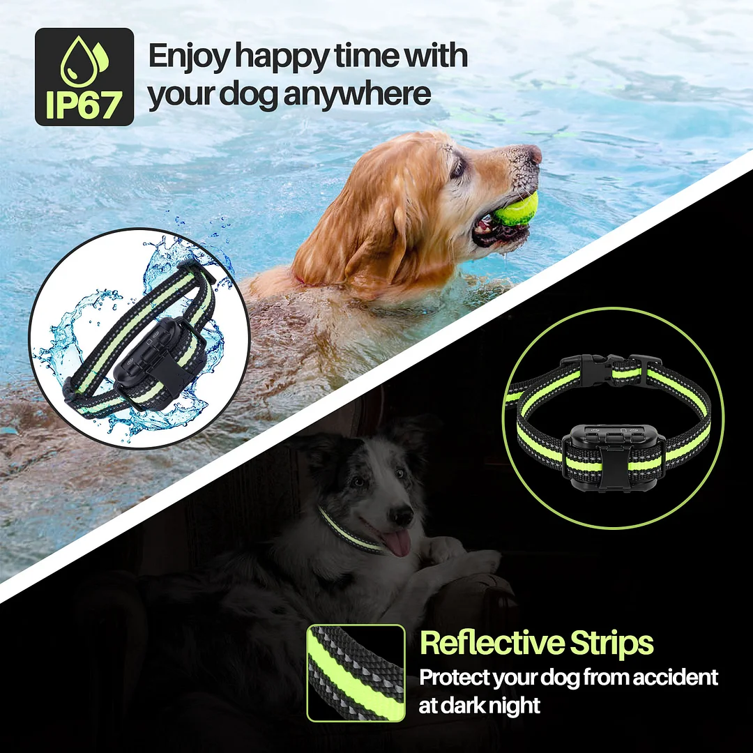 Dog Bark Collar Barking Collar for Dogs-Dog Bark Collar with 3 Modes Beep Vibration and Shock Dog Shock Collar for Small Medium and Large Dogs