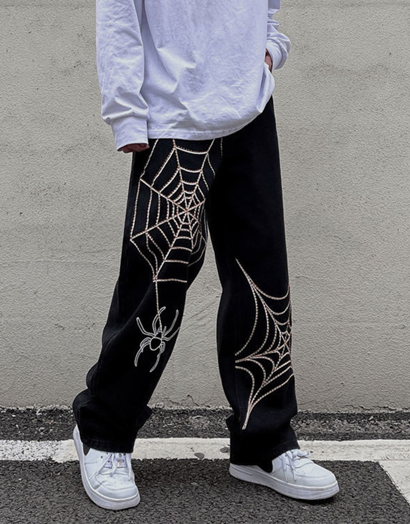 Spider Web Dark Print Jeans / TECHWEAR CLUB / Techwear