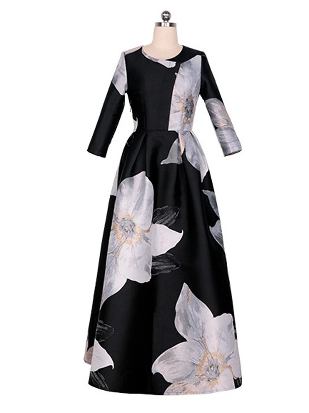 Black Dresses A-Line Party & Evening Floral Dresses