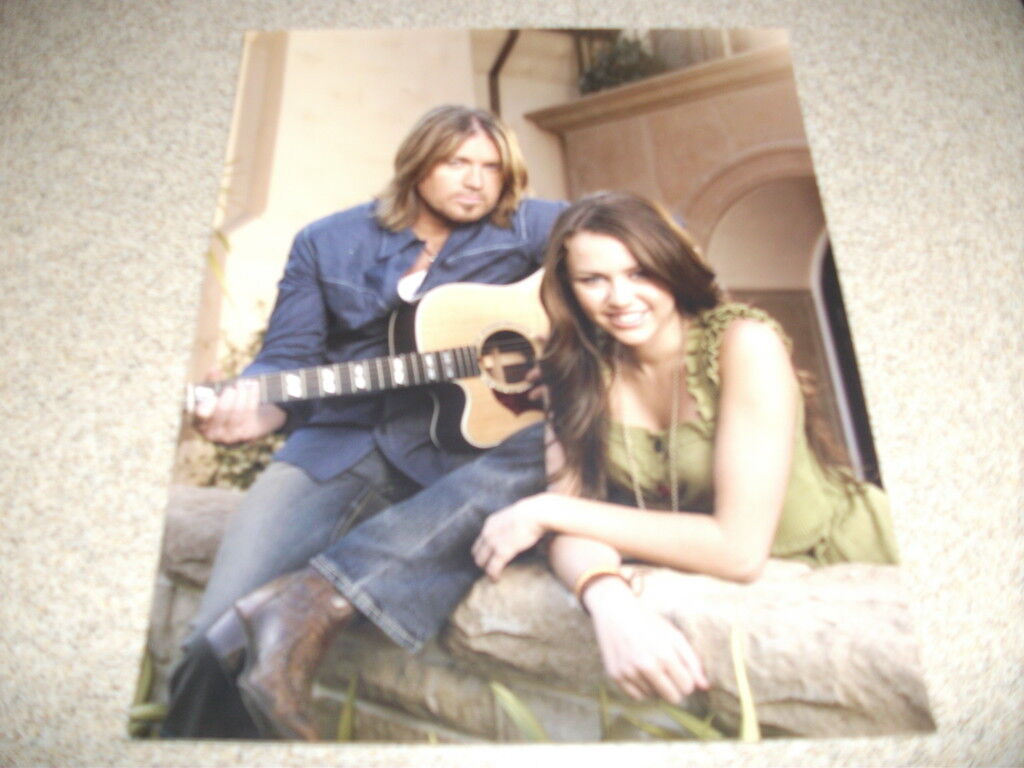 Mylie Cyrus Billy Ray 8x10 Color Country Music Photo Poster painting #3