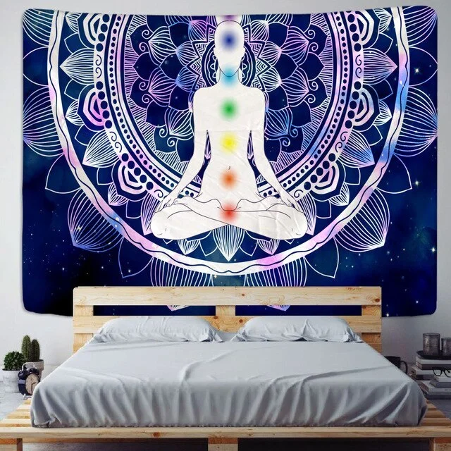 God Image Mandala Sun And Moon Tapestry Art Wall Hanging Hippie Wall Rugs Dorm Decor Blanket Home Decor TapestryTarot Sun Moon