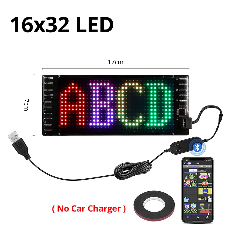 🚗LED soft screen Bluetooth programmable car billboard🎏