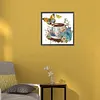 Coffee Flower Butterfly-Partial Speical Shaped Diamond Painting 30*30CM