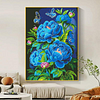 Blue Butterfly Flower - 9CT Full Beaded Cross Stitch Kit(45x62cm)