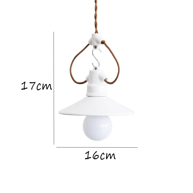 Small Ears White Ceramic LED Pendant Lights Lighting Vintage Pendant Lamp Dining Living Room Bedroom Home Decor Hanging Lamp