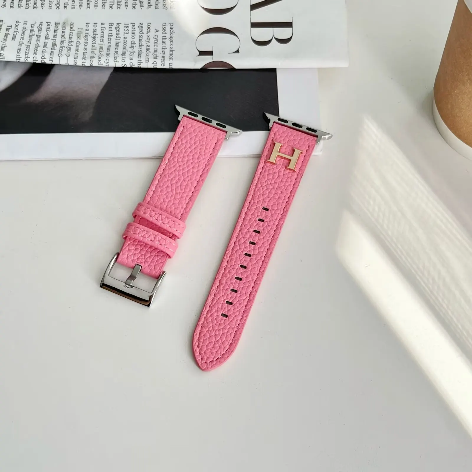 Herm&egrave;s Genuine Leather Apple Watch H-label Replacement Strap iWatch Band