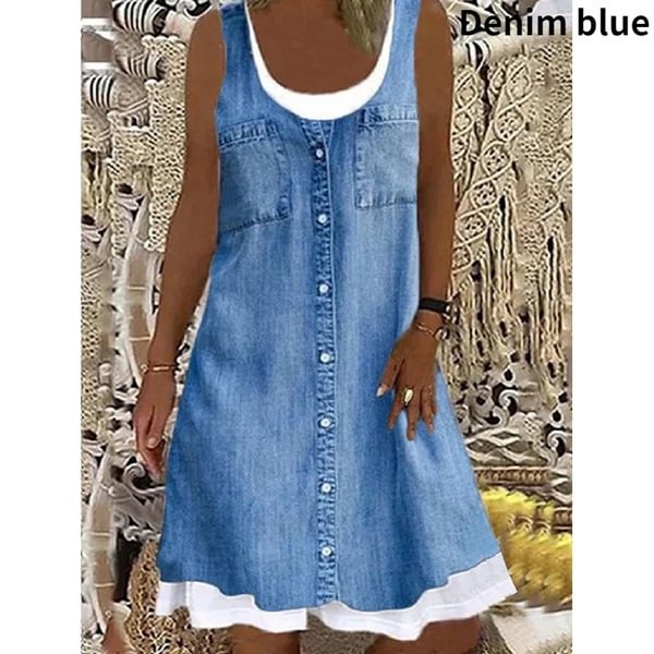 New Women's Fashion Sleeveless Summer Tank Dress Casual Loose Floral Print Swing Flared Sundress Plus Size - Shop Trendy Women's Fashion | TeeYours