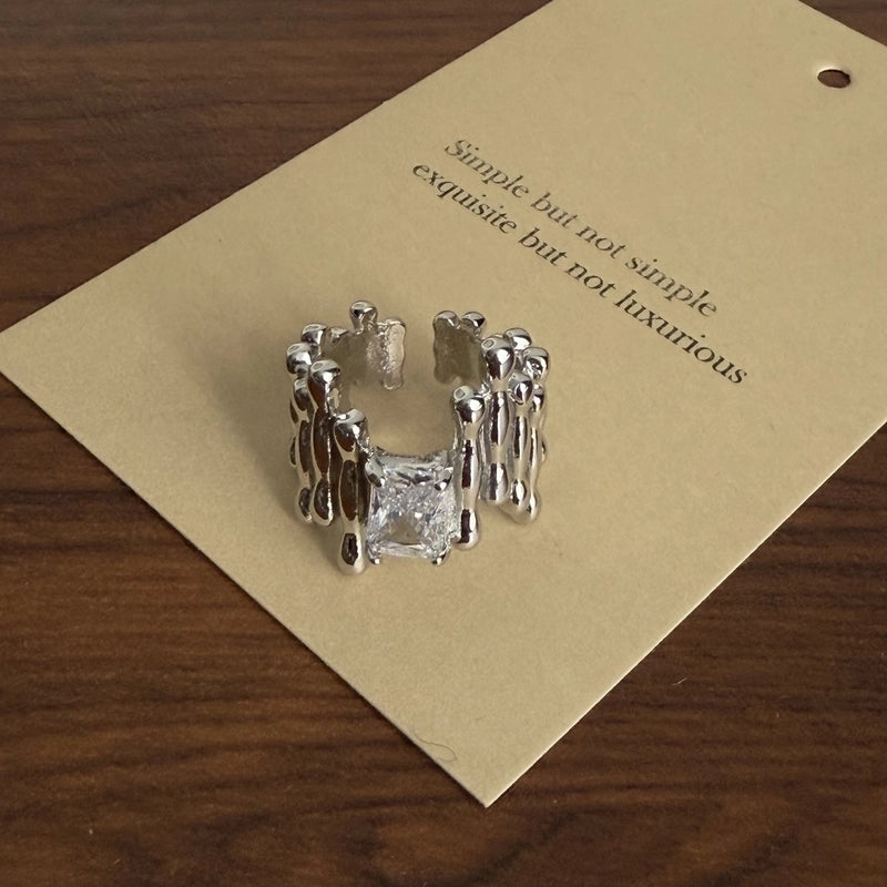 Hip-Hop Commute Geometric Copper Plating Open Rings