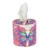 (US Local)Butterfly DIY Diamond Painting Handmade Tissue Holder Rhinestones Tissue Box