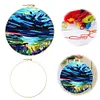 【Limited Stock Sale】Flowers-DIY Embroidery Kit with Pattern Cotton Threads Needles Hoop 30*30cm/11.81*11.81in tapestrymarket