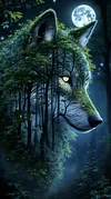 Luxury AB Velvet Diamond Painting Kit - Forest Wolf