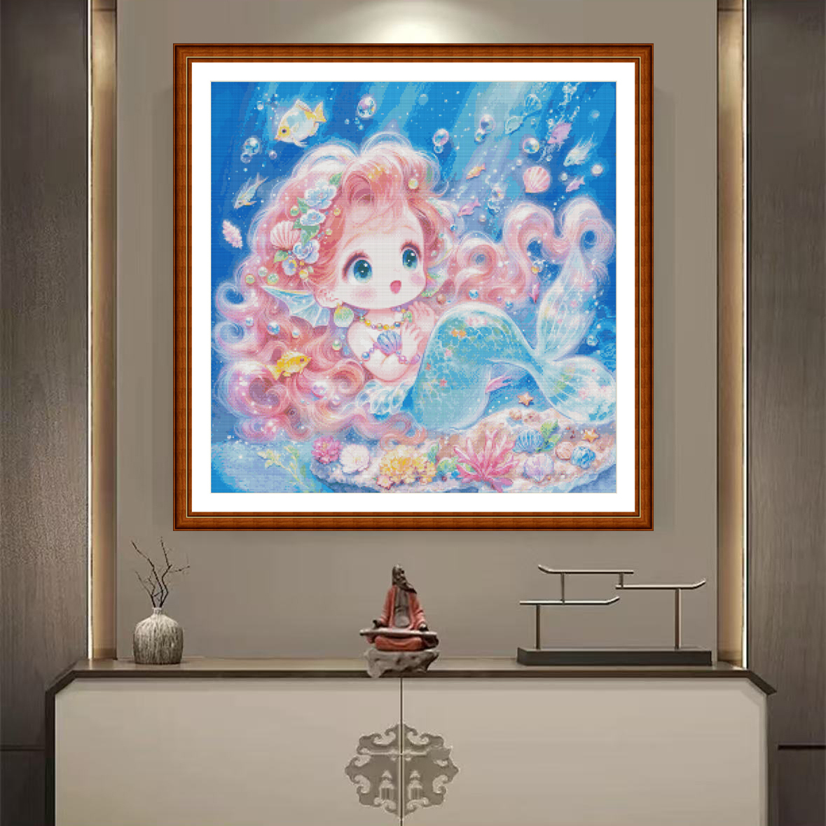 【ZZ7075-Bubble Mermaid】 Painting Fairy Cross Stitch