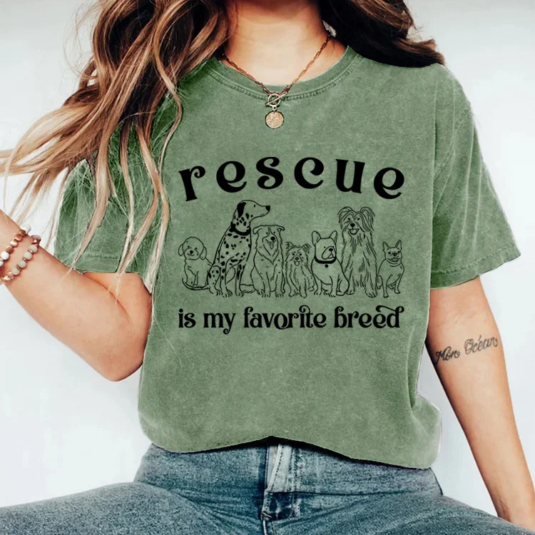 Eagerlys Rescue Is My Favorite Breed T-shirt Eagerlys