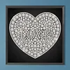 DIY Pearl Painting Love for Home Wall Decor(25x25cm)
