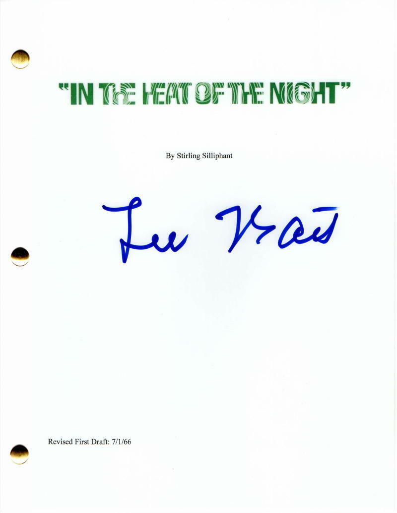 LEE GRANT SIGNED AUTOGRAPH -IN THE HEAT OF THE NIGHT MOVIE SCRIPT SIDNEY POITIER