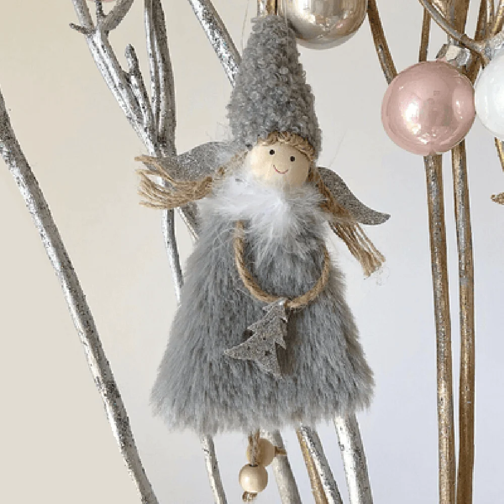 New creative Christmas ornaments mini cute plush angel doll pendant