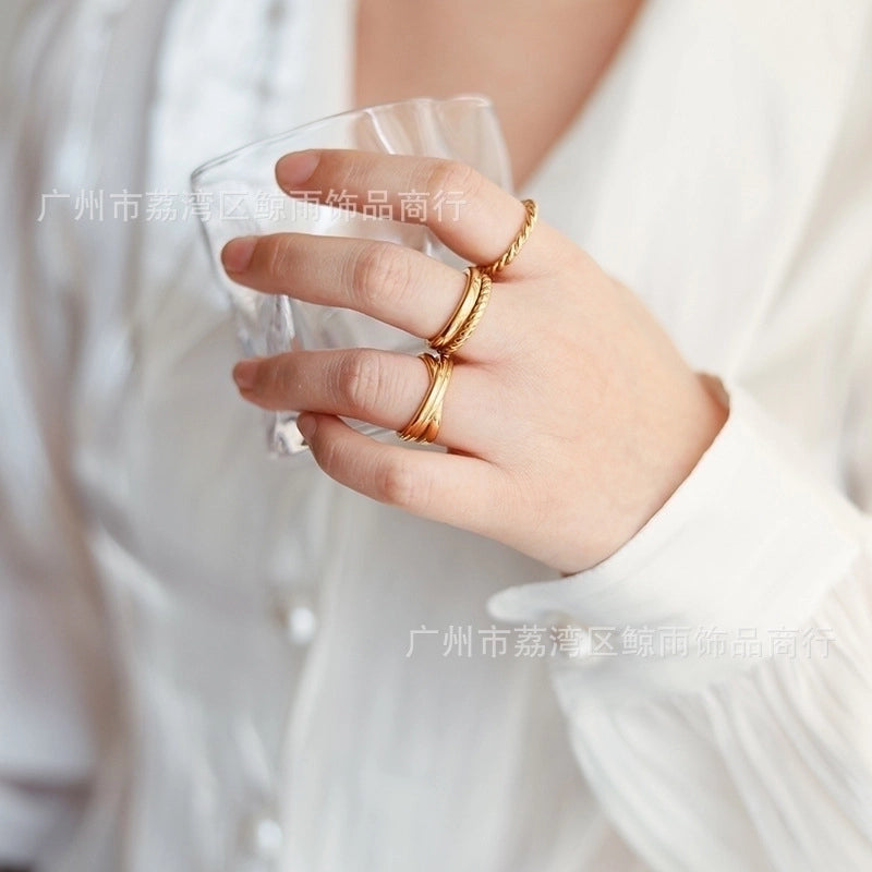 Fashion 304 Stainless Steel 18K Gold Plated