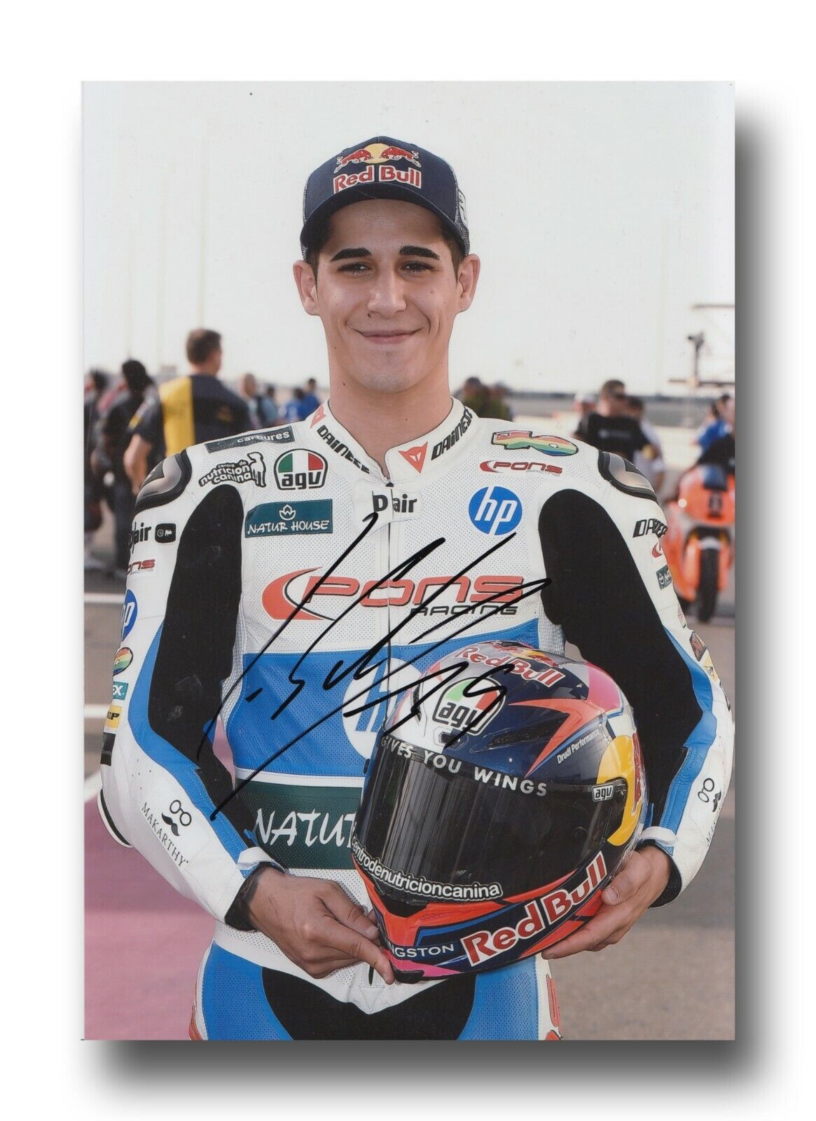 LUIS SALOM HAND SIGNED 12X8 Photo Poster painting - MOTOGP AUTOGRAPH 2.