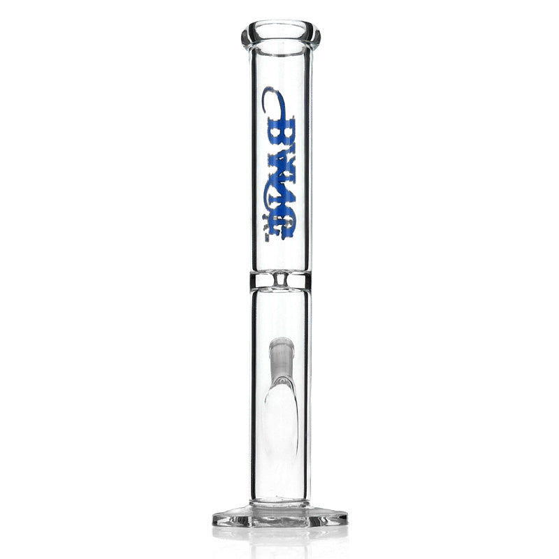 13" Tall Straight Tube Glass Water Pipe Bong with Logo