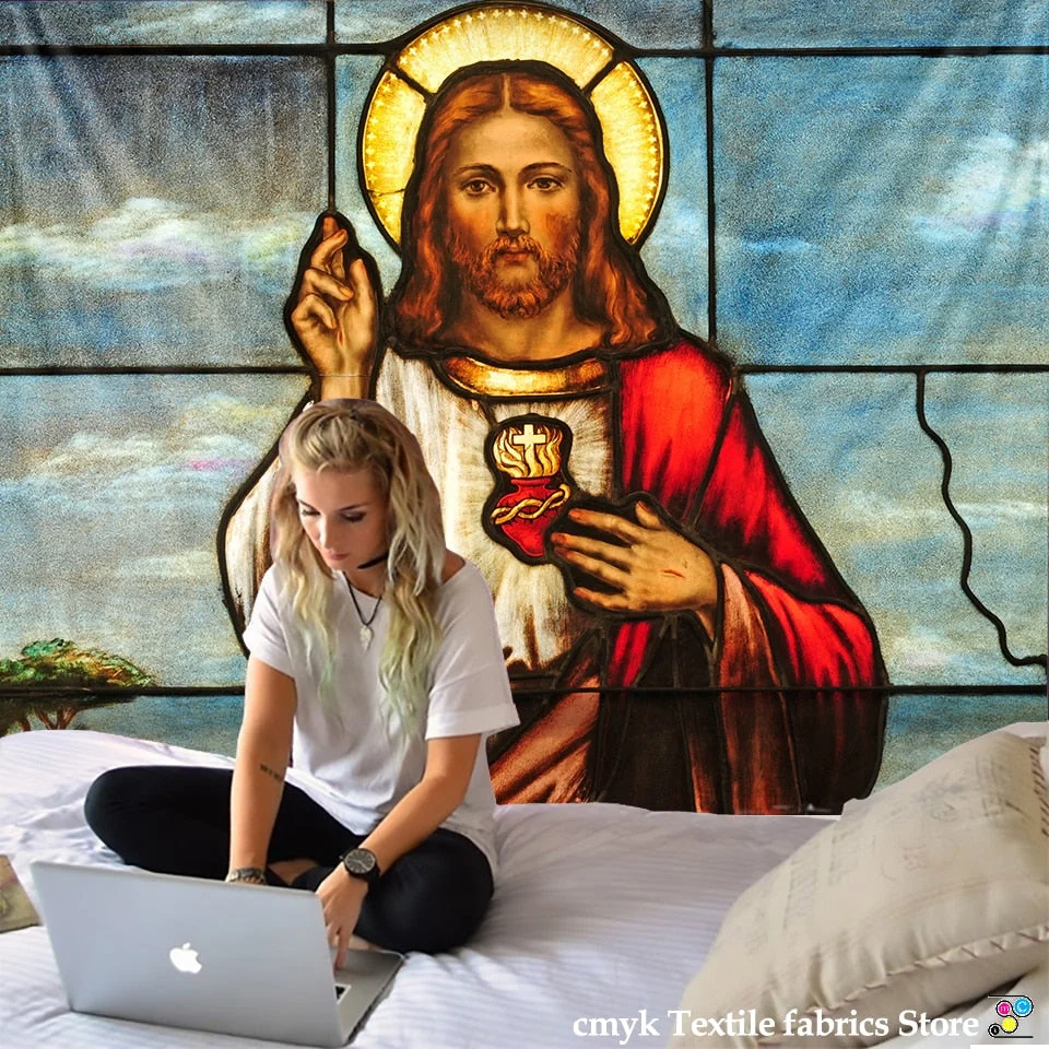 Angel Wall Hanging Mandala Wall Decoration Living Room Bedroom TV Background Boho Psychedelic Tapestry