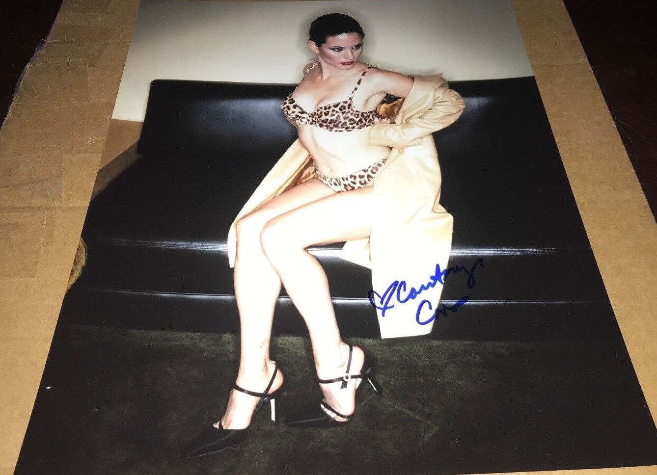 Courtney Cox Bra & Panties Friends Actress Signed 11x14 Autographed Photo Poster painting COA