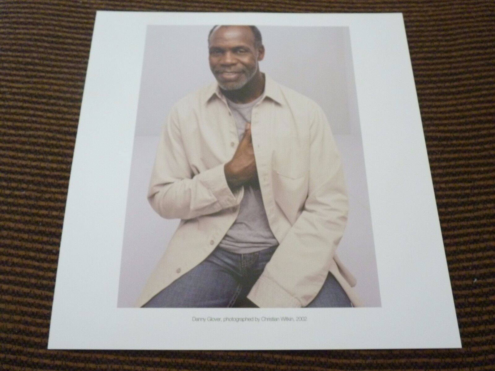 Single Page 2 Sided Danny Glover Andres Serrano Coffee Table Book Photo Poster painting