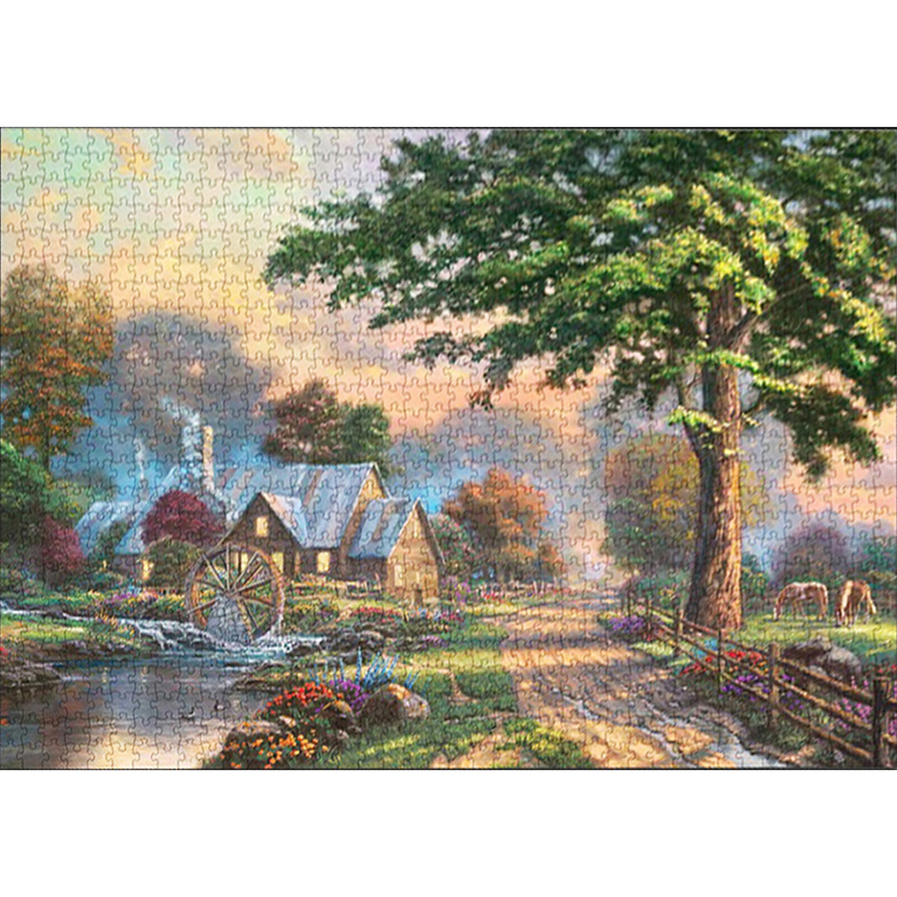 

1000pcs Jigsaw Puzzle DIY House Assembling Kids Adult Educational Toy Gift, 501 Original
