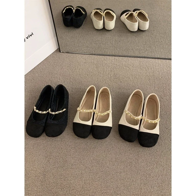 Breakj Breakj Flat Bottom Gentle Evening Shoes Women's Shoes Spring And Autumn 2025 New Spring Small Fragrant Style Mary Jane Single Shoes