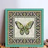 Butterfly Geometric Figure-14CT Stamped Cross Stitch 36*36cm/14.17*14.17in tapestrymarket
