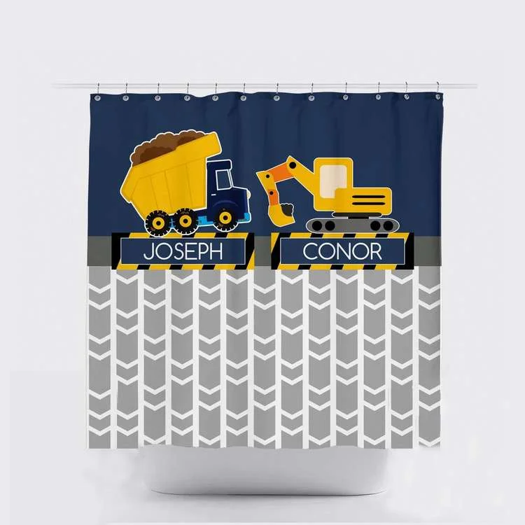 Personal Kids Truck Shower Curtain|C04