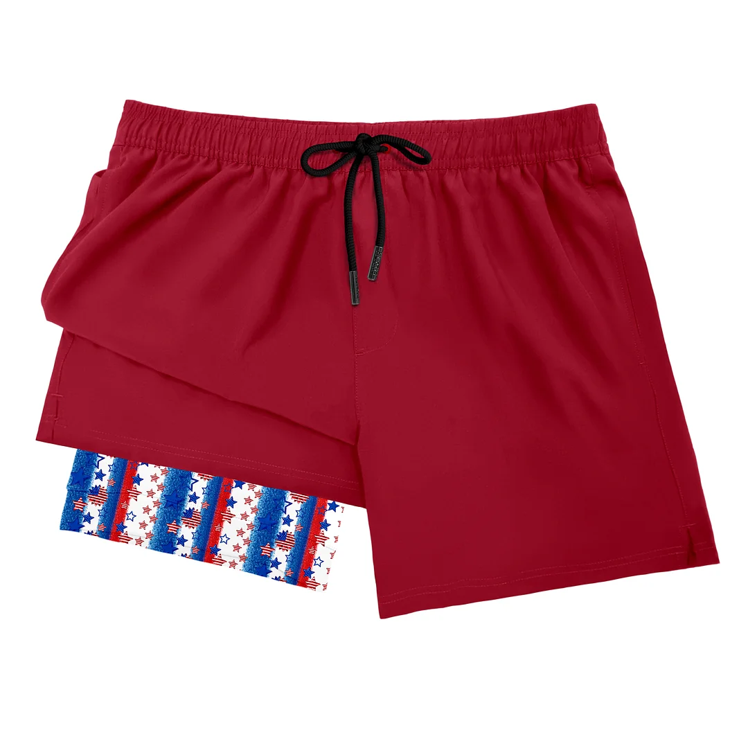Red Glory (Hybrid Gym/Swim Shorts)