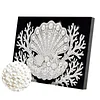 DIY Pearl Painting Shell for Home Wall Decor with Frame(20x30cm)