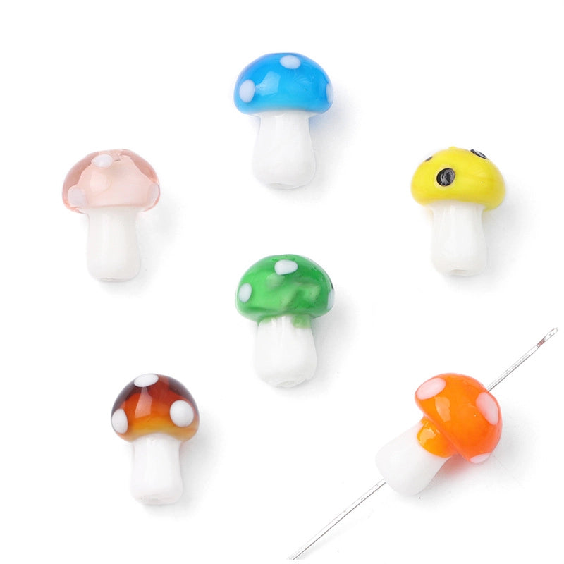 20 PCS/Package 5 PCS/Package 10*12mm 12*17mm Glass Mushroom Beads4