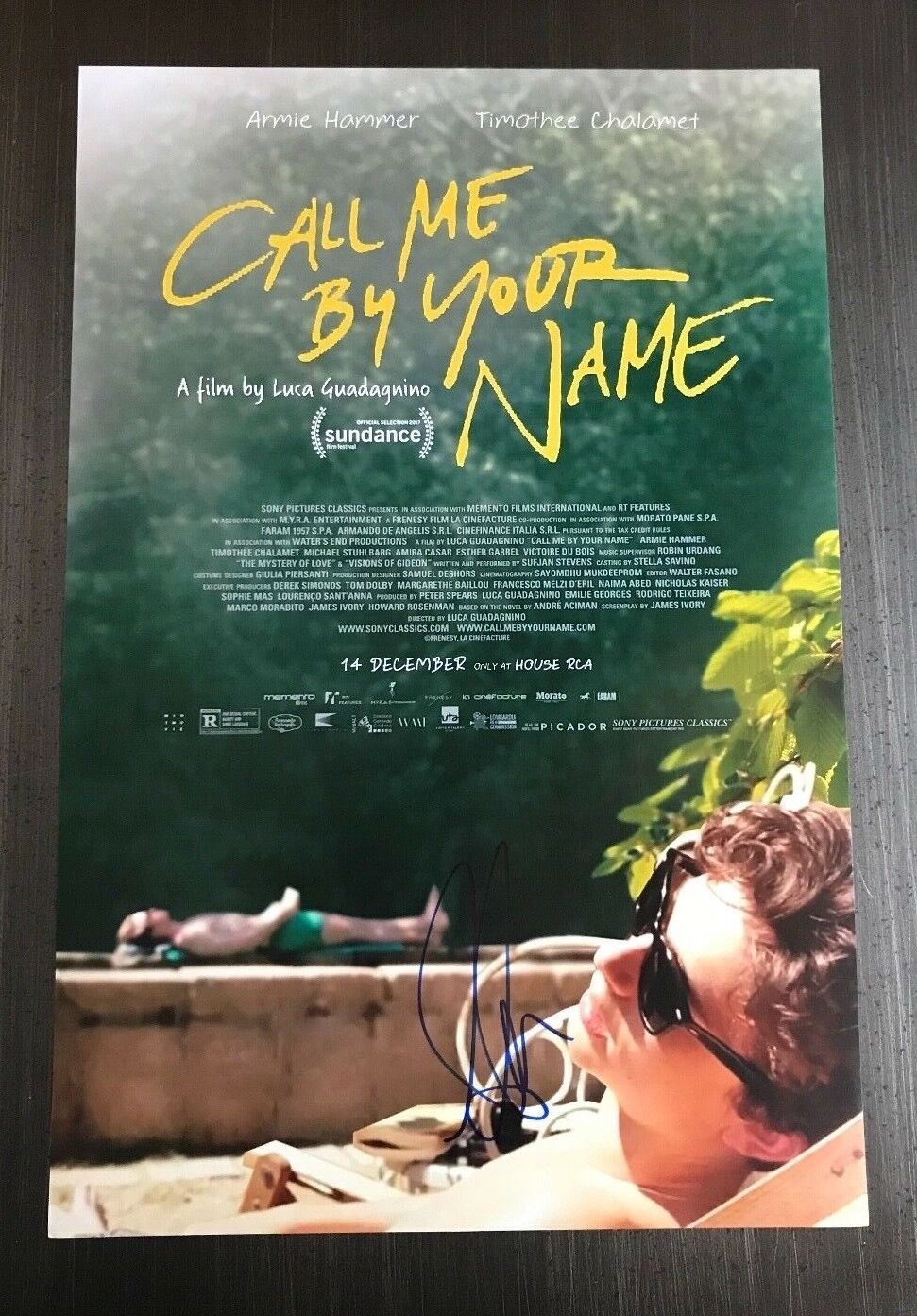 * ARMIE HAMMER * signed autographed 12x18 poster Photo Poster painting *CALL ME BY YOUR NAME* 1