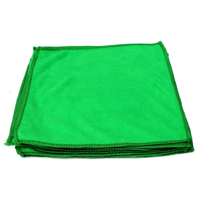 Garlaven 10pcs Soft Green Car Duster Towel Cleaning Cloth 11x11in