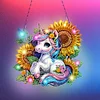 (US Only)Sunflower Horse 2D Flat DIY Diamond Painting Set Diamond Art Pendant Wall Decor