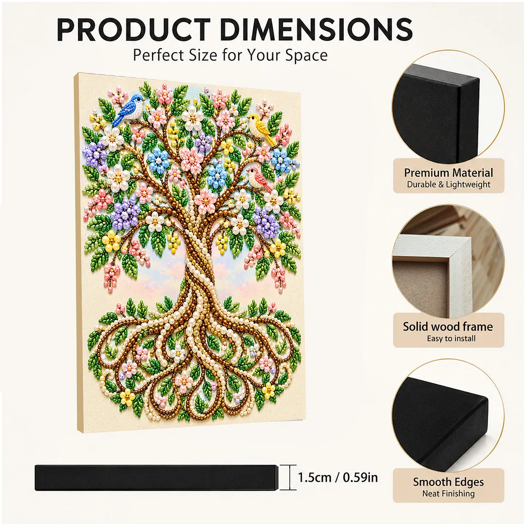 Pearl Painting Kit for Adults Tree 11.81x15.75in