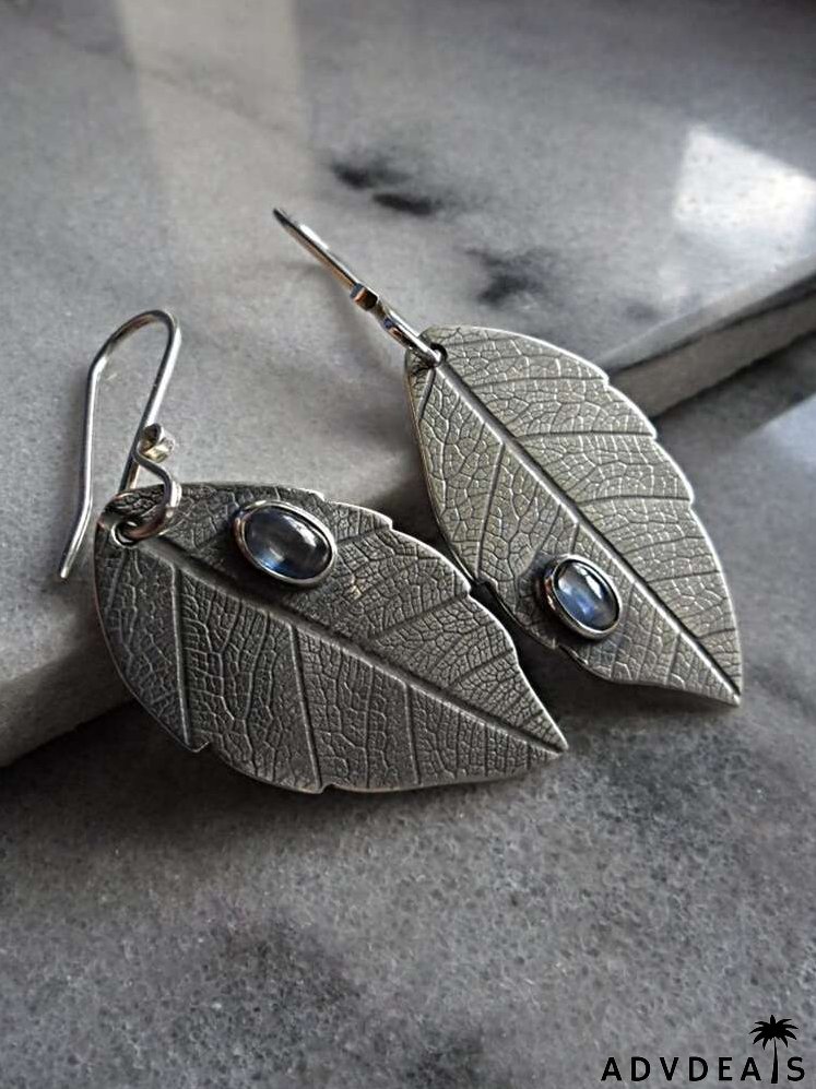 Leaf Decor Drop Earrings