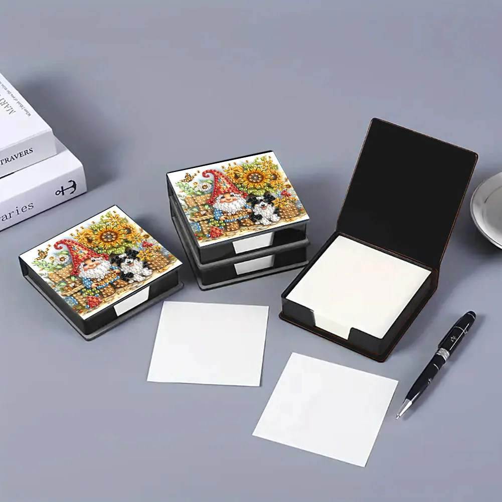 DIY Flower Gnome Diamond Painting Memo Pad Holder Mosaic Kit for DIY Art Craft