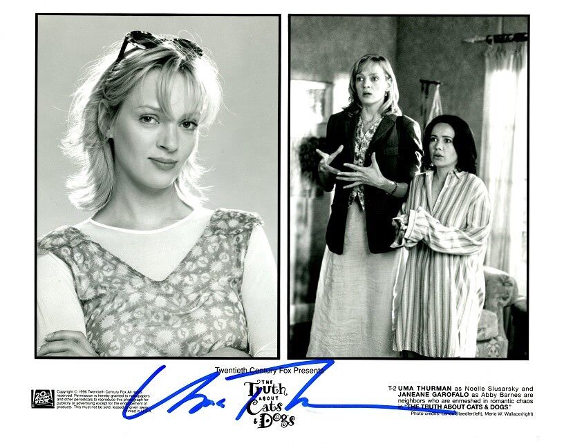 UMA THURMAN In-person Signed Photo Poster painting - The Truth About Cats and Dogs