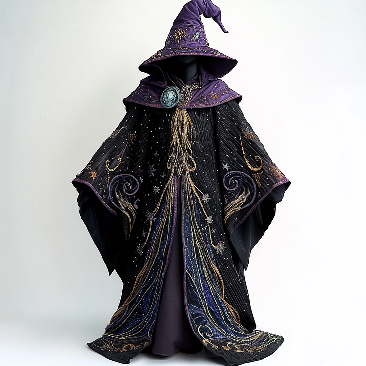 Warcraft Wizard Hooded Warlock cloak and robe c478