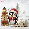2D Flat Christmas Print DIY Diamond Painting Desktop Ornaments Kit Table Decor