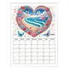 DIY Special Shaped Colorful Pattern 5D DIY Diamond Art Monthly Planner Kit
