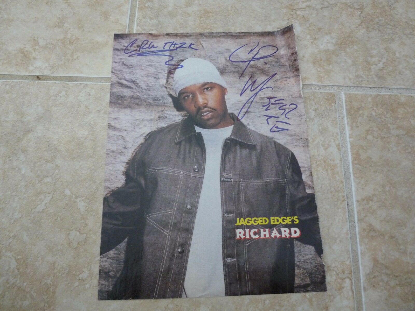 Jagged Edge Richard Signed Autographed 8X11 Magazine Page Photo Poster painting PSA Guaranteed