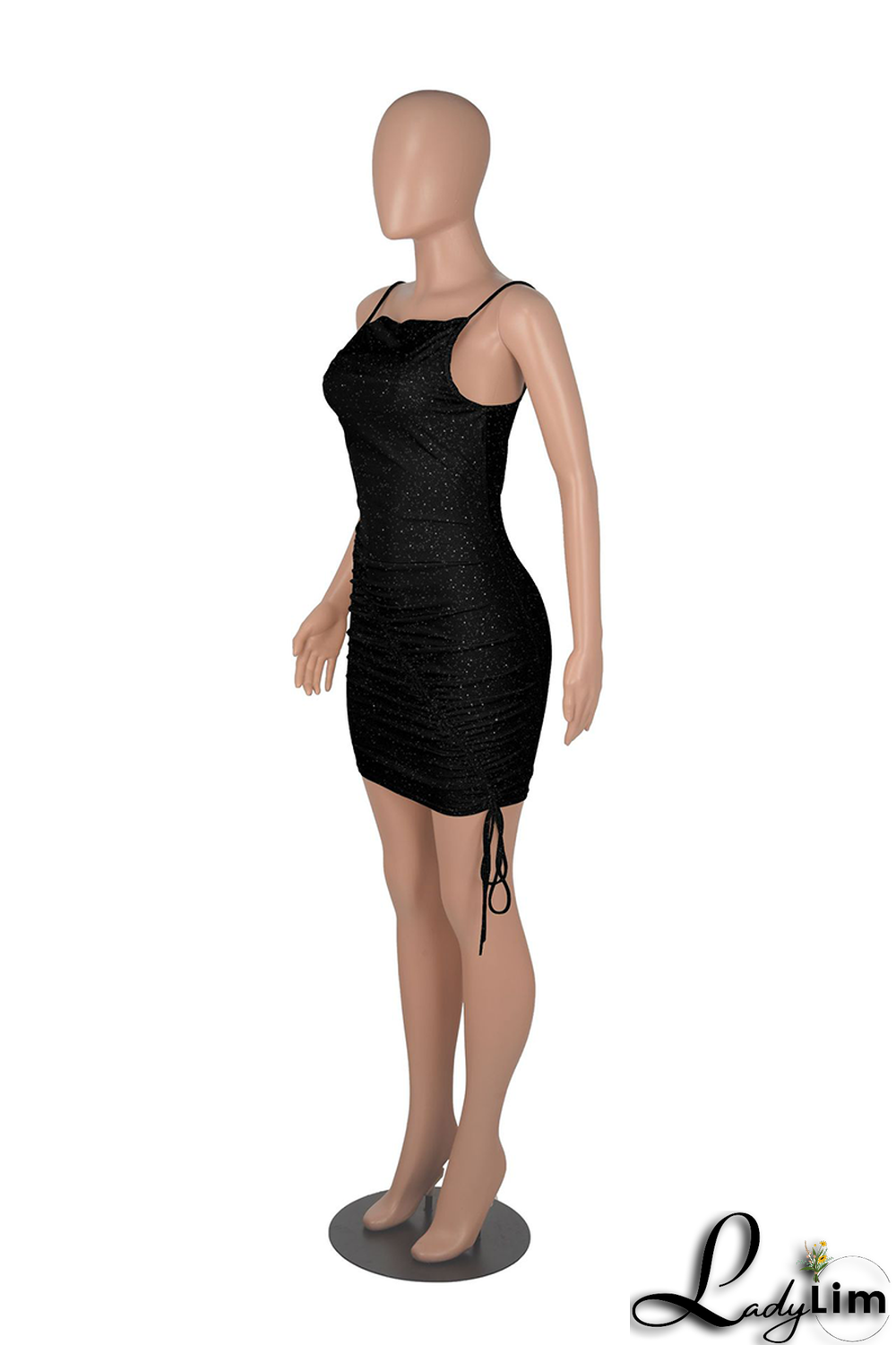 Burgundy Sexy Solid Fold Spaghetti Strap Pencil Skirt Dresses